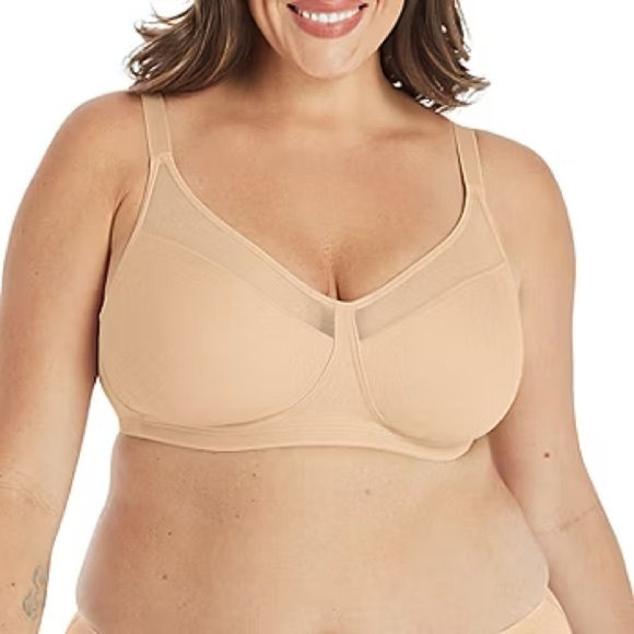 Playtex Other - Playtex 18 Hour Smoothing Minimizer Wirefree Bra US4697 Nude 36D